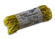 Рафия  натуральная, лимонный, моток 50г 9012 Folia