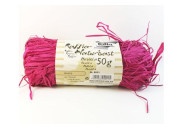 Рафия  натуральная, темно-розовый, моток 50г 9021 Folia