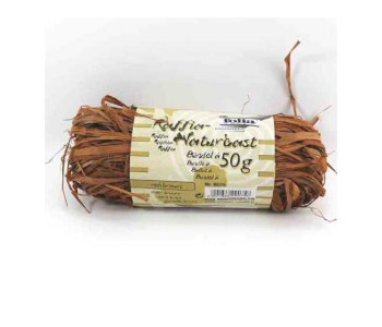 Рафия  натуральная, коричневый темный, моток 50г 9075 Folia