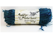 Рафия  натуральная, королевский голубой, моток 50г 9035 Folia