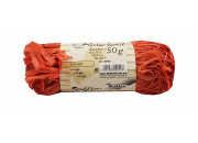 Рафия  натуральная, оранжевый, моток 50г 9040 Folia