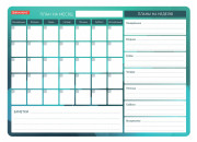 Планинг магнитный "Месяц и Неделя" на холодильник,42х30см с маркер и салфеткой, BRAUBERG,237854
