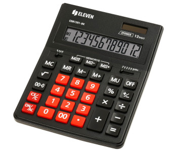 Калькулятор 12-разр. CDB1201-BK/RD Business Line черно/красный 155*205*35мм  Eleven