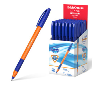 Ручка шарик. U-109 Original Stick&Grip Ultra Technology син.1мм 3-гр.корп. 47591 ErichKrause