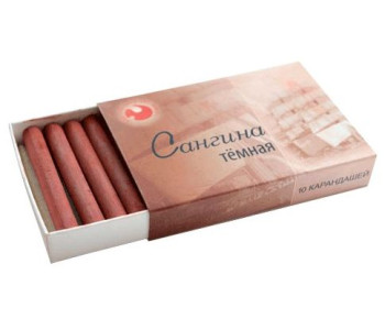 Сангина темная в  картонной коробке Т06129 ЗХК