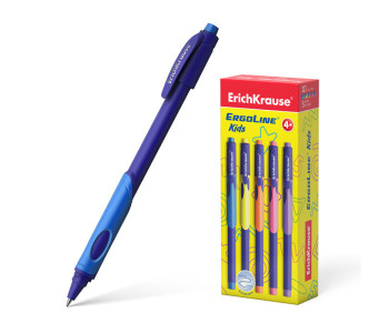 Ручка шарик. 0,35мм син.Ultra Glide ErgoLine Kids 41539 Erich Krause