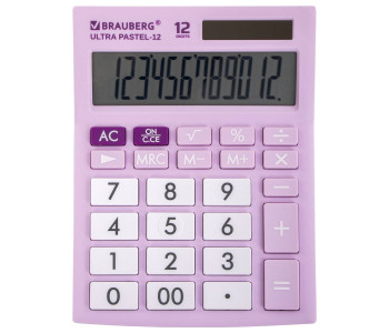 Калькулятор 12-разр. BRAUBERG ULTRA PASTEL-12-PR   сиреневый 250505
