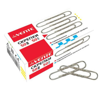 Скрепки канц. 50мм 50шт.гофрир.оцинк.карт.10/250 4135312 deVente