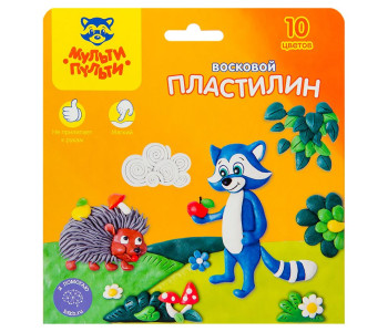 Пластилин 10цв. 150гр воск  Мульти-Пульти "Енот в лесу" ВП_11057