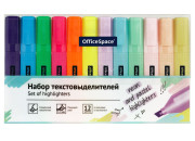 Маркер текст. Набор 6шт неон+6паст 1-4мм HL12_54992 OfficeSpace