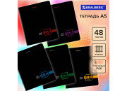 Тетрадь 48л А5 кл. Dark 404350 BRAUBERG Тетрадь 48л А5 кл. Dark 404350 BRAUBERG