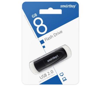 Флэш-диск Smart Buy "Scout"  8GB, USB 2.0 Flash Drive, черный SB008GB2SCK