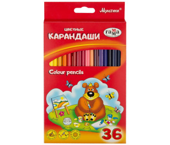 Карандаши цветн. 36шт Мультики 050918_10 Гамма 6/48 Карандаши цветн. 36шт Мультики 050918_10 Гамма 6/48