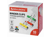 Зажим - бульдоги для бумаг, 57мм на 90л 223514 Brauberg