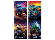 Книжка записная 80л А6 кл.гр..BG "Bright cars" ЗК6гр80 12793