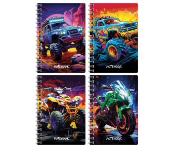 Книжка записная 80л А6 кл.гр..BG "Bright cars" ЗК6гр80 12793