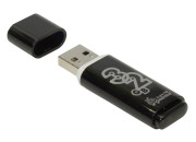 Флэш-диск Smart Buy "Glossy"  32GB, USB 2.0 Flash Drive, черный SB32GBGS-K