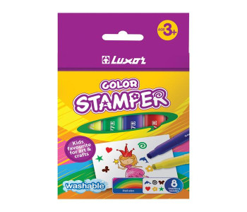 Фломастеры  8цв  "Color Stamper" штампы  6130/Box 8 Luxor