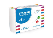 Булавки офисные 28 мм,  150 шт., карт. коробка SP28_2262 Спейс