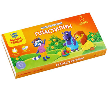Пластилин 06цв. 120гр Мульти-Пульти  "Приключения Енота" КП_10206