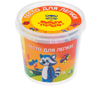 Тесто для лепки 7 цветов*30гр, Мульти-Пульти "Енот в деревне" ТЛ_12208
