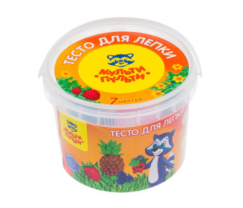 Тесто для лепки 7 цветов*60гр, Мульти-Пульти "Енот на каникулах" ТЛ_12207