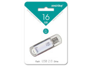 Флэш-диск Smart Buy "V-Cut"   16GB, USB2.0 Flash Drive, серебр (металл.корпус) SB16GBVC-S