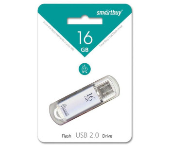 Флэш-диск Smart Buy "V-Cut"   16GB, USB2.0 Flash Drive, серебр (металл.корпус) SB16GBVC-S