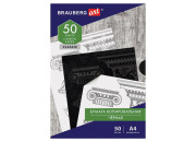 Бумага копировальная А4, 50 л., черная, BRAUBERG ART "CLASSIC", 112404