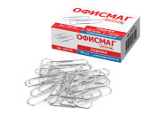 Скрепки канц 33 мм, 100 шт. никел 225153  ОФИСМАГ