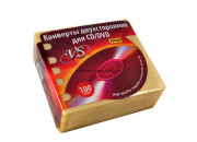 Конверт  для CD/DVD 2-х стор.перф.желт. ЦЕНА за 1конверт VSCAEY-100-SW VS