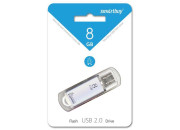 Флэш-диск Smart Buy  8GB SMARTBUY V-Cut USB 2.0, металл. корпус, синий, SB8GBVC-B