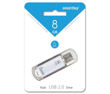 Флэш-диск Smart Buy  8GB SMARTBUY V-Cut USB 2.0, металл. корпус, синий, SB8GBVC-B