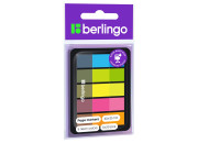Флажки-закладки Berlingo, 45*12мм, 20л*5 неоновых цветов, в диспенсере LSz_45101