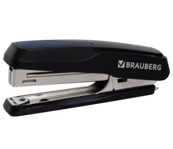 Степлер  №10 BRAUBERG "Extra", до 20 листов, антистеплер, черно-синий, 229078