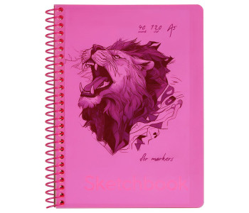 Скетчбук 40л., А5 BG "Neon. Pink", на гребне, маркерная бумага 120г/м2 СА540гр_59315