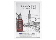 Рамка пластиковая 21*30см, OfficeSpace "Color", белый РП481_06630