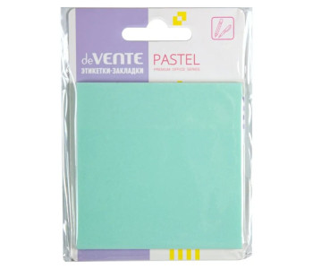 Блок клей. 76*76мм deVente "Pastel", пластик, прозрачный, изумрудный, искрящийся 50л 2011452