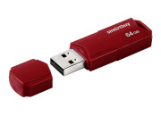 Флэш-диск Smart Buy "Clue"  64GB, USB 2.0 Flash Drive, бордовый SB64GBCLU-BG