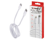 Кабель USB Type-C-Lightning с поддержкой быстрой зарядки, 1м, SONNEN, медный 513612