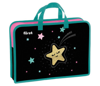 Папка с ручками 1 отделение, А4 Först "Stars", 340*245*75мм, FT-HB-750401