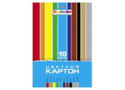 Картон цветной А4 10л 10цв 10Кц4_05809 Хатбер