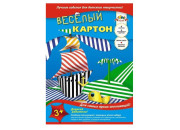 Картон цветной А4 6л 6цв. двустор."Полоски"/Сердечки/Горошек С0151 КТС