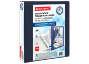 Папка на 4-х кольцах BRAUBERG Office панорама, 65мм, ПВХ, синяя 271851 Папка на 4-х кольцах BRAUBERG Office панорама, 65мм, ПВХ, синяя 271851