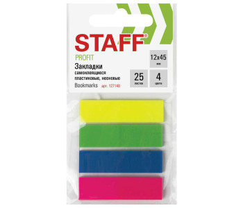 Блок клей. Закладки 45х12мм,25х4мм. неон  127148  STAFF