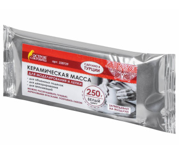 Масса керамич. ОСТРОВ СОКРОВИЩ, 250 г, белая, 228729