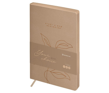 Ежедневник недатир. А5, 136л., кожзам, Greenwich Line "Your choice. Beige", тон. блок, цв ENA5_53244