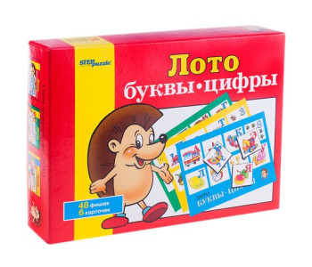 Игра настольная Лото, Step Puzzle "Буквы-цифры", 80301