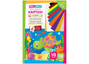 Картон цветной  А4 «Волшебная»  (10л. 10цв с зол и сер), Нк10-10_28661 Спейс