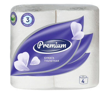Бумага туалетная OfficeClean "Premium" 3-слойная, 4шт., 279673